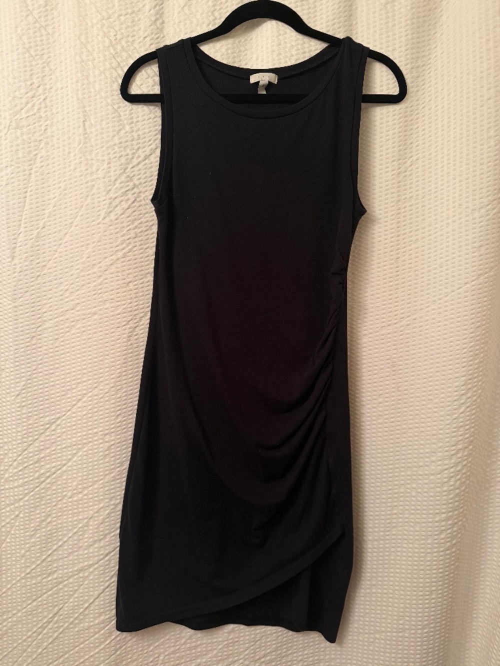 Leith ruched Tank Top Dress Sz M black summer Nordstrom